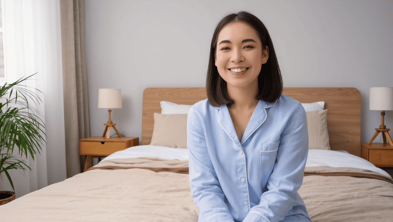 睡眠時無呼吸症候群が治って喜ぶ大人の女性