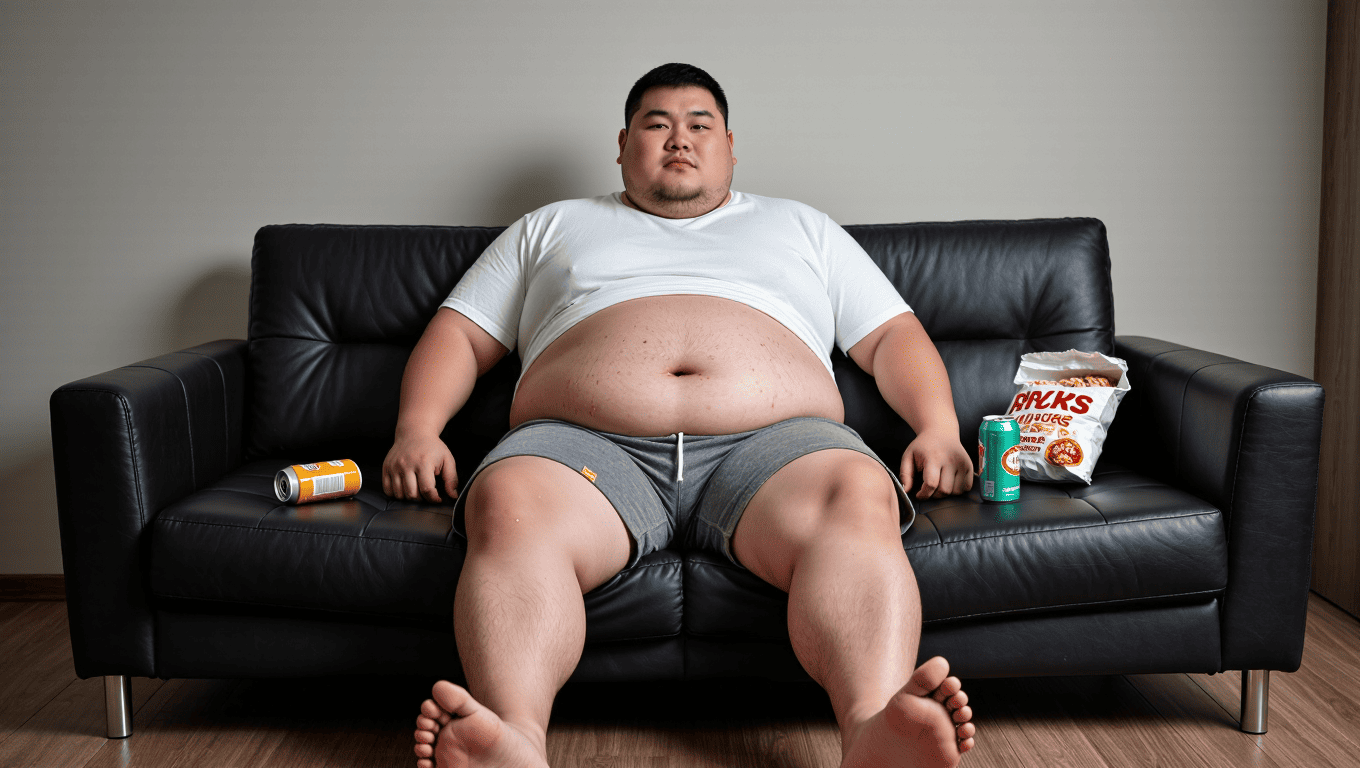 睡眠時無呼吸症候群(SAS)の肥満男性